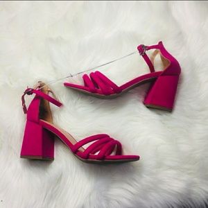 A New Day hot pink strappy heels